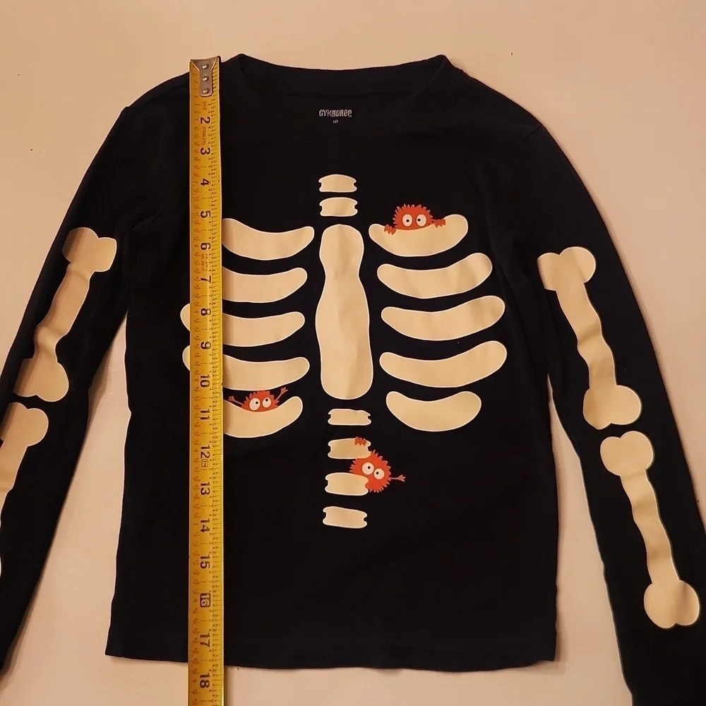 Gymboree Halloween Skeleton Bones Glow in the Dark Pajama Set 10